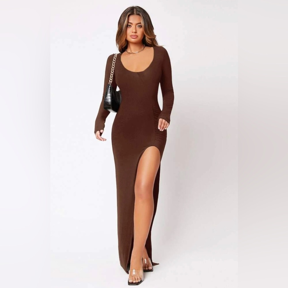 NEW. Maxi split tight dress size small (4)